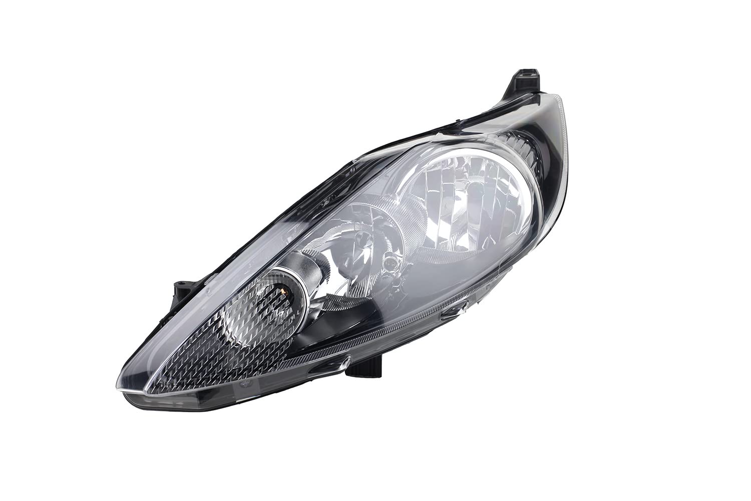 Johns, Set di fari alogeni anteriori adatti per Ford Fiesta 08 10/2008-11/12 H7 H1 sinistra e destra + fendinebbia + lampadina