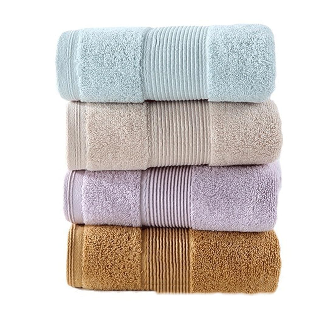 Toalla absorbente ZHCHAO de algodón suave peinado grueso para baño y hogar de color liso
