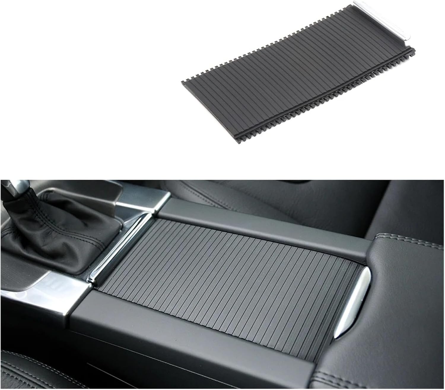 Cup holder dedicated Car Central Armrest Box Cup Holder Curtain Roller Shutter Cover 39868873 Fit For Volvo XC60 2009-2017 S60 S60L 11-19 39868875 Plug and Play(Black)