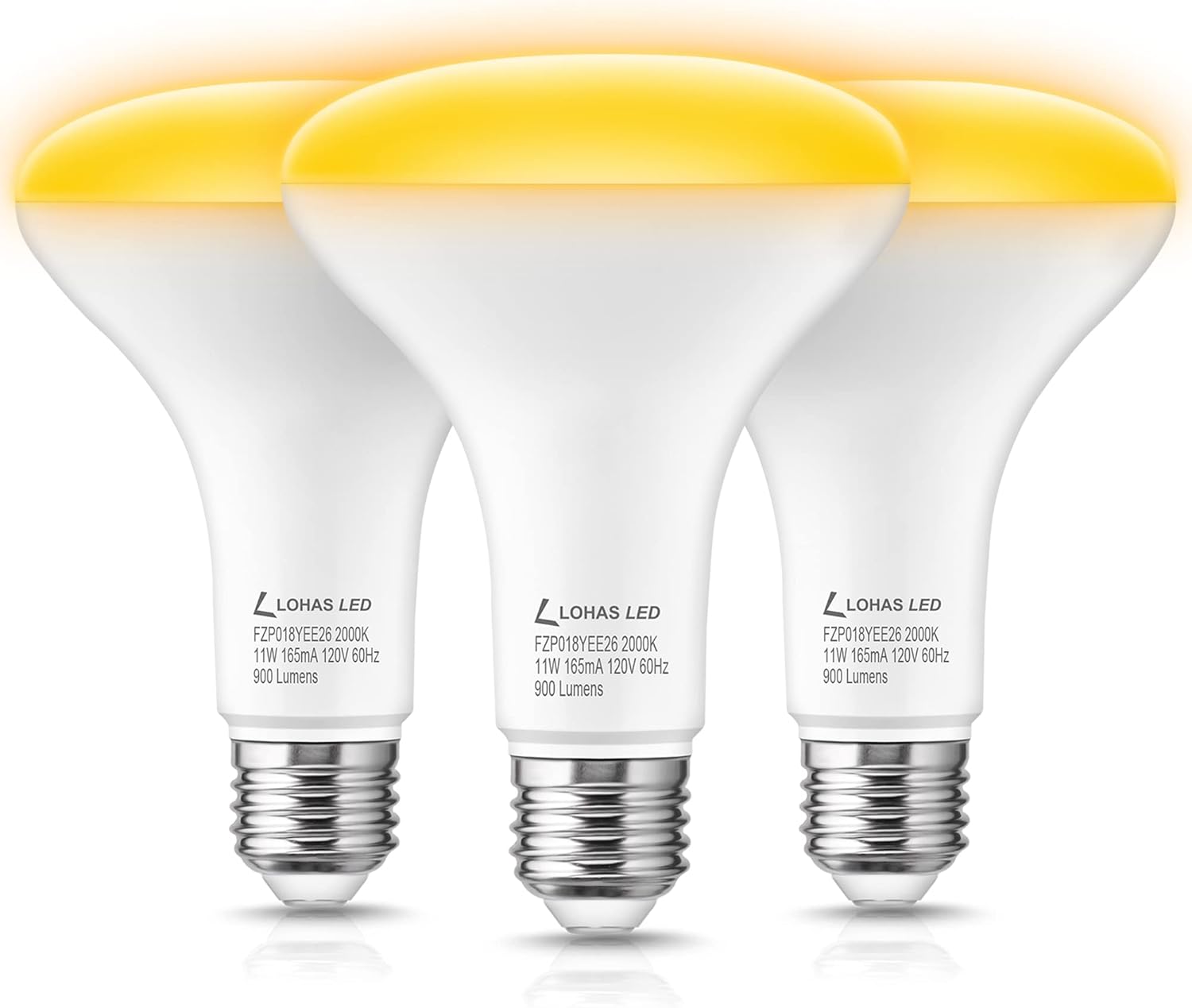 L LOHAS LED Yellow Bug Light Bulbs Outdoor, 65W Equivalent BR30 Bug