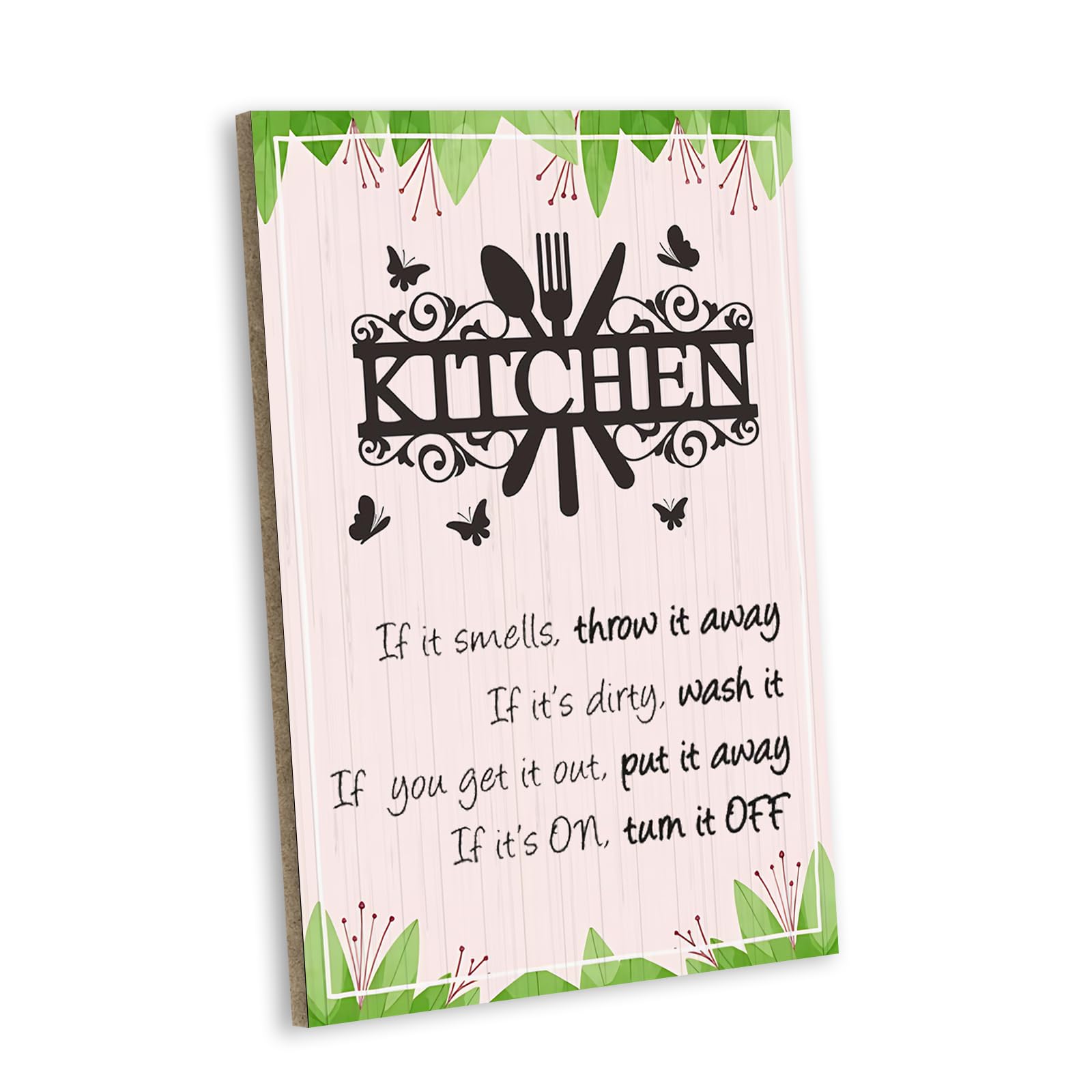 Horienteeon Kitchen Signs Wall Decor Farmhouse Wall Decor For Kitchen And Dining Housewarming Gifts For Home Kitchen Dining Room Bar Cafe Shop Standing For Home Kitchen Bar Shelf Table 8 x 12 Inch