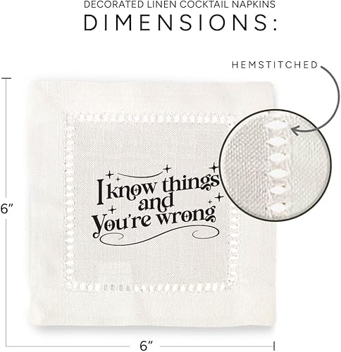 Miniatura 10 de Jolitee Elegantes servilletas de cóctel de lino con dobladillo decoradas con calabaza, 6 x 6 pulgadas, juego de 6, perfectas para eventos elegantes