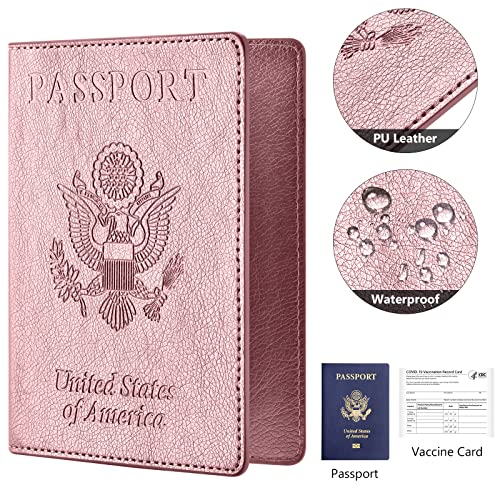 Eoehro 2Pack Passport Holder Wallet Cover Case, Travel Essentials for Women and Men4