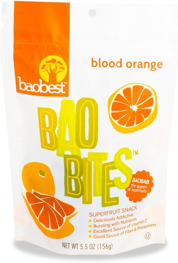 Baobest Baobites Super Fruit Snacks Blood Orange 5.5 Ounce