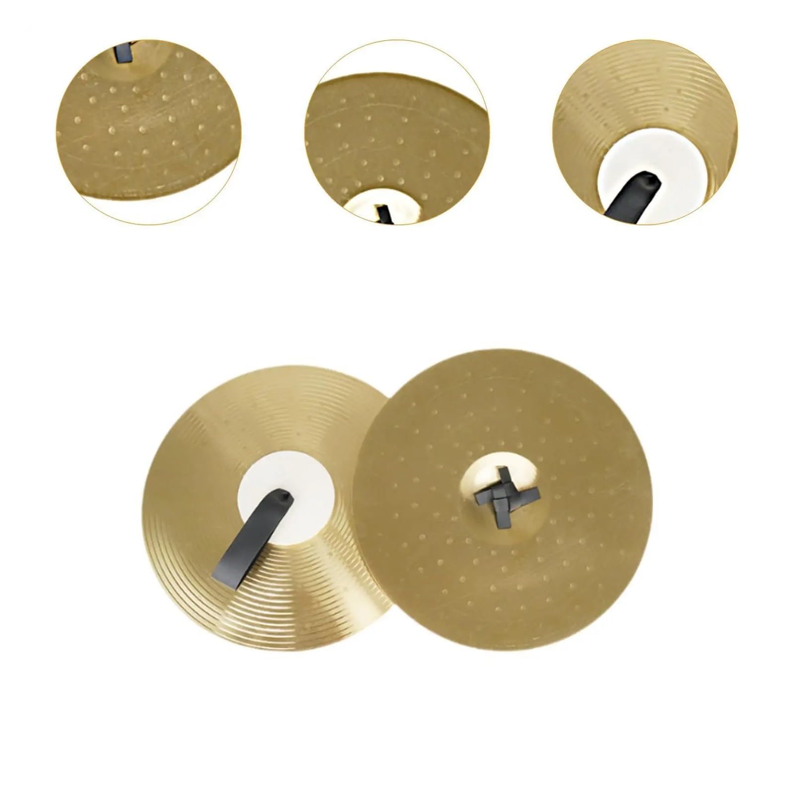 Cimbali a Mano Crash Cymbal Drum Piatti portatili robusti Strumenti a percussione for spettacoli teatrali Festival musicali Concerti