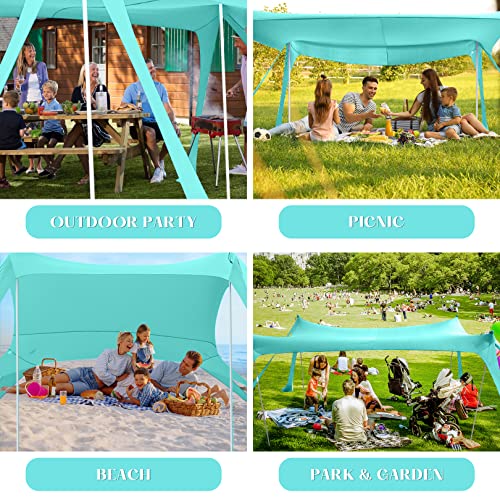 Image of 10x10 Patio Gazebo with Netting and Curtains Waterproof Large Deck Tents with Steel Frame for Outside Patio, Deck, Backyard, Lawn, Garden with Roof