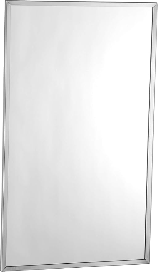 Choice Builder Solutions Bobrick B165 Contemporary Metal Wall Mirror Glass Panel