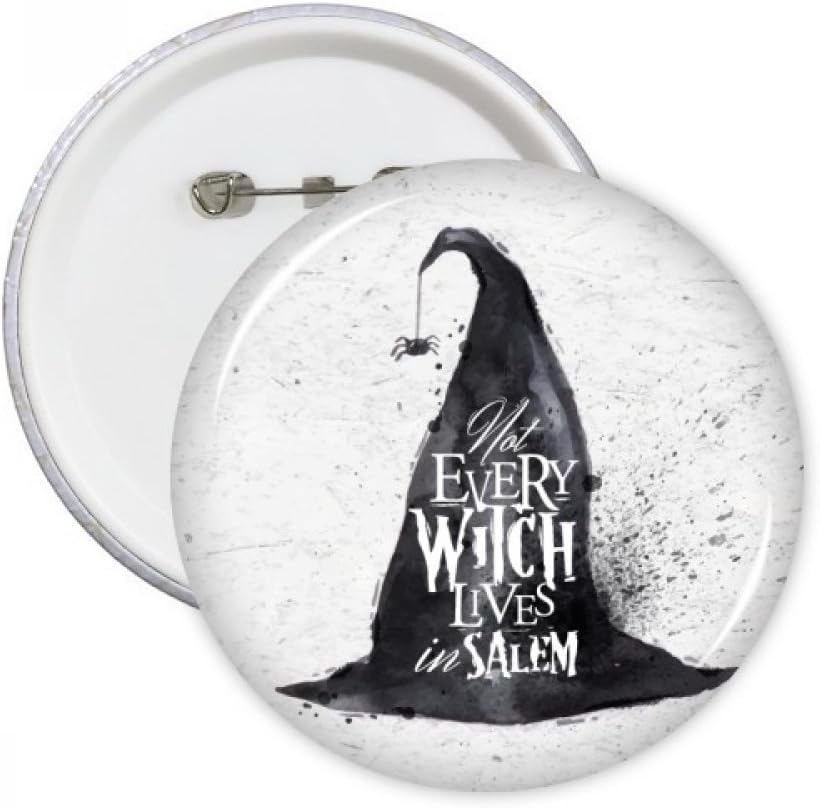 DIYthinker Ink Effect Wizard Hat Halloween Witch Round Pins Badge Button Clothing Decoration Gift 5pcs S S Multicolor