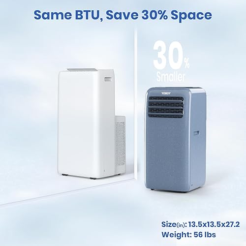 Miniatura 12 de TOSOT Aire acondicionado portátil inteligente WiFi de 14,000 BTU (9,600 BTU SACC) con calentador, potente columpio automático de enfriamiento