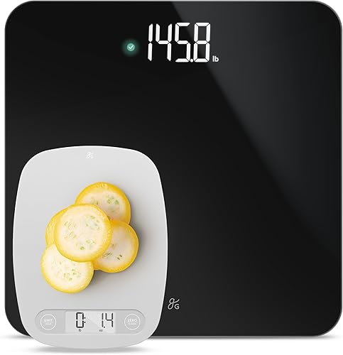 Greater Goods Báscula de cocina esencial y báscula Accucheck (negro)