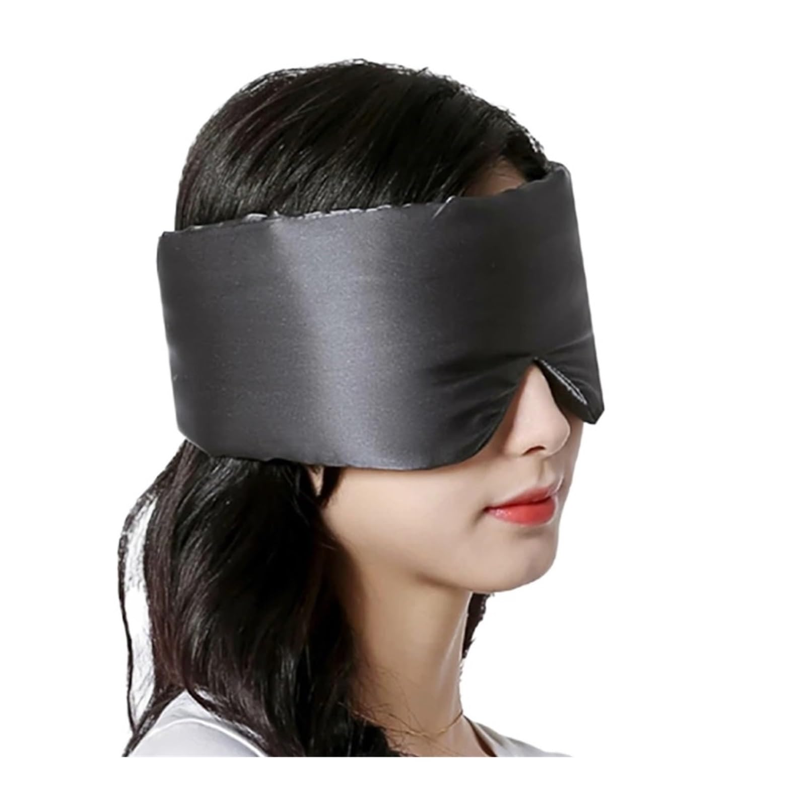 3 stücke Seidensatin Schlafmaske Augenmaske Lichtblockierende Abdeckung Schatten Reise Entspannen Augenklappe Frauen Männer Schlafmittel für Schlaf(Deep Grey)