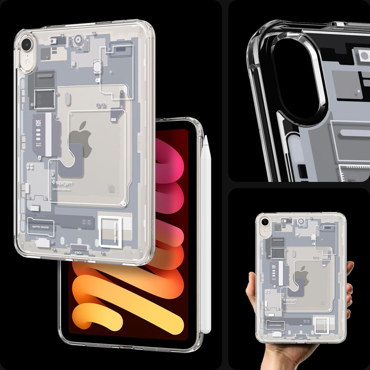 Amazon.co.jp: Spigen iPad Mini 7/6 ケース 半透明 Apple Pencil 対応