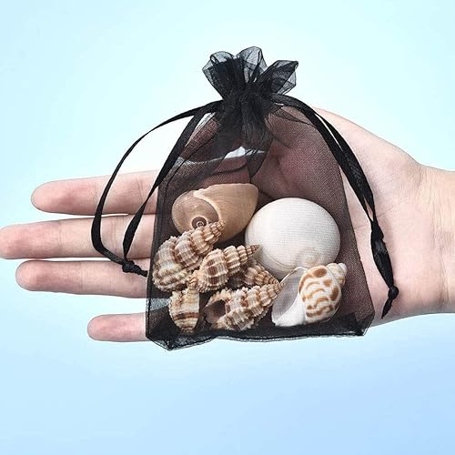 Vista 130 de 100 Pcs Gift Organza Bags 5x7 Inch Gold Drawstrings Sheer Fabric Pouch for Jewelry Baby Shower Christmas Party Favors Wedding Kids Men Teenage