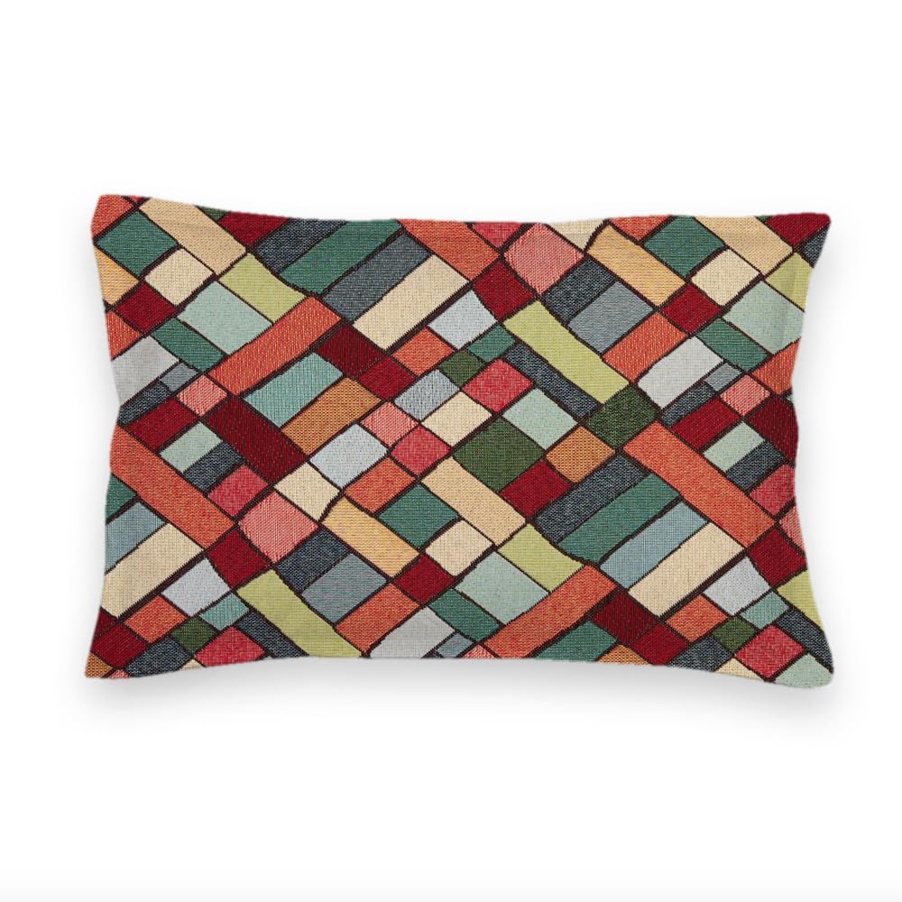 Kt KILOtela - Tela Tapicería, Jacquard Gobelino, Tapizar Sillas, Cojines, Cabecero, Sofá, Bolsos, Resistente al Desgaste, Costura, 100 cm Largo x 280 cm Ancho, Geométrico, Multicolor, 1 metro — view 3