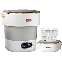 Portable Washing Machine,Mini Washer -20L Upgraded With Spin Basket,Small Clothes Folding Washing Machine Of Underwear, Baby And Small Clothes,Suitable For Home Apartments Dormitories,Hotels Pale Gray