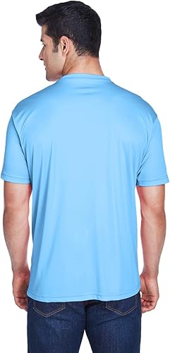 Miniatura 3 de UltraClub Cool & Dry Sport Performance Interlock Tee (8420), Azul Columbia