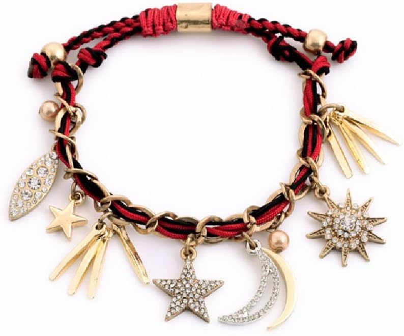 Fun Daisy Jewelry Vintage India Style Stars Moon Retro Fashion Bracelet - sl00304