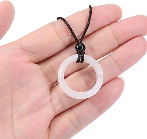 Miniatura 5 de PESOENTH Collar con colgante de cristal curativo para mujer, cristales de amatista púrpura natural, piedras preciosas de cuarzo, collar de cordón de