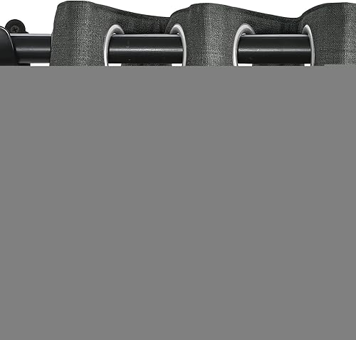 Miniatura 44 de Fcosie Cortinas 100% opacas de 84 pulgadas de largo, cortinas texturizadas de lino con aislamiento térmico, panel de cortina con ojales en la parte