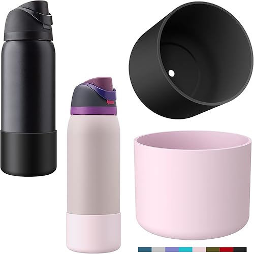 yoelike Bota de silicona para botella de agua Owala de 24 onzas, 32 onzas, 40 onzas, 2 fundas protectoras antideslizantes para FreeSipTwistFlip,