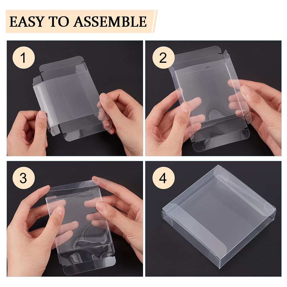 30 Stück Durchsichtige Geschenkboxen – Wiederverwendbare Plastikboxen 8x8x2 Cm Für Partys & DIY (klar)