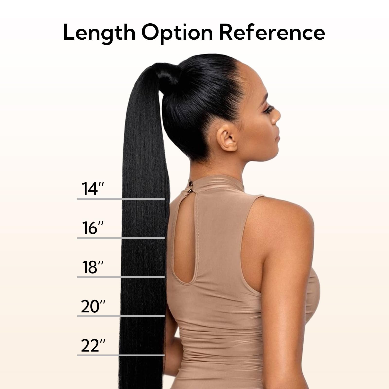 18 Inch Human Hair Ponytail Extension Clip On Straight 80g Meghan - 18 main image 4