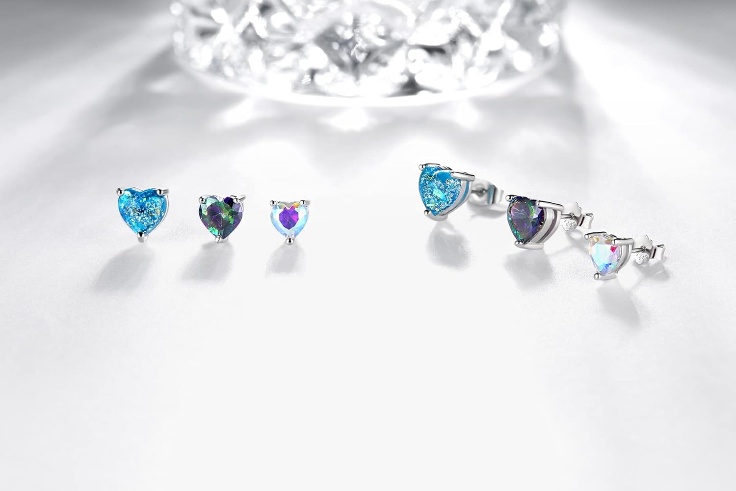 Titanium Heart Earrings for Women Girls Hypoallergenic Pure Titanium Implant Grade Earrings for Sensitive Ears,Surgical Stainless Steel Stud Earrings Valentine’s Day Jewelry Gift - Image 4