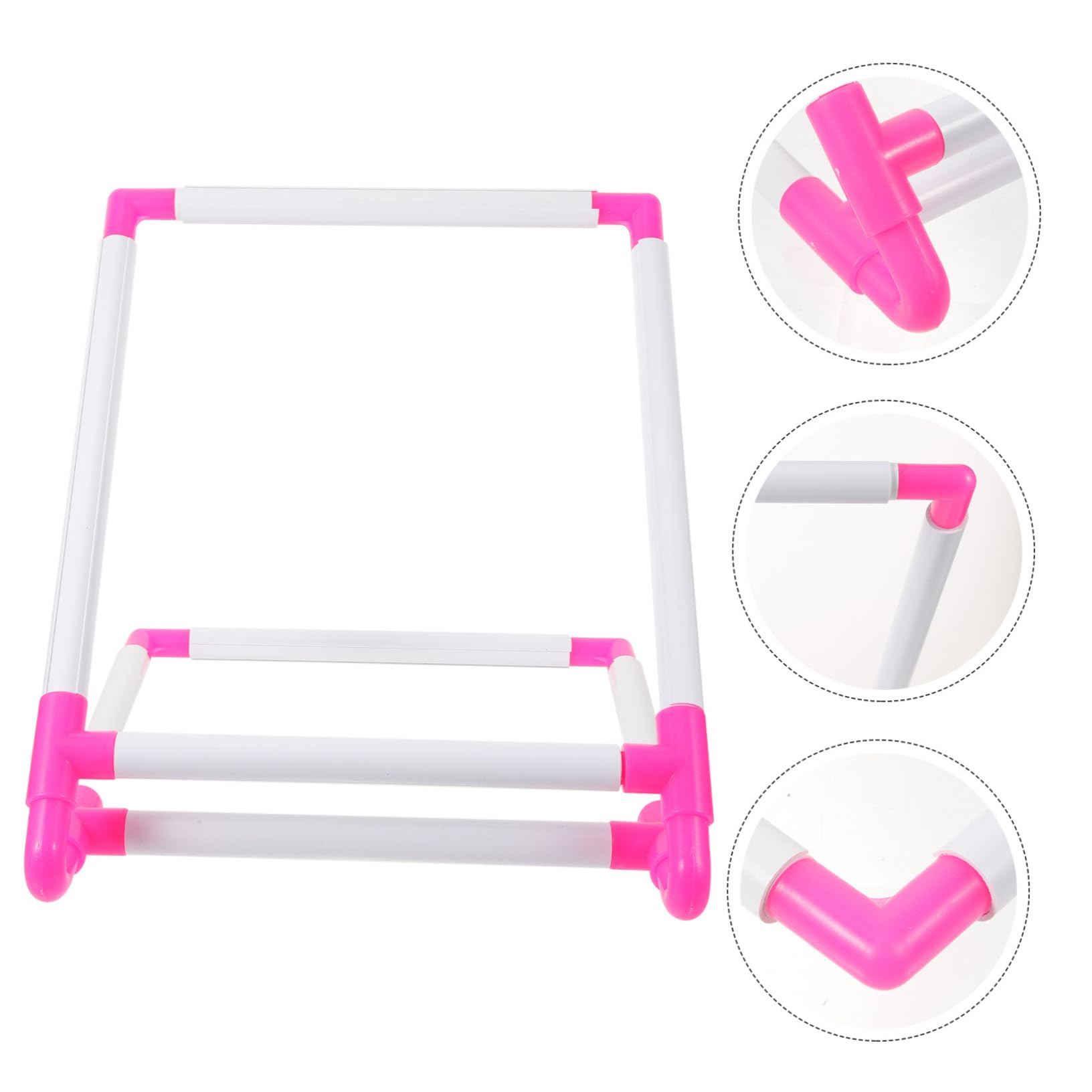 Uonlytech Bastidor De Bordado Clip Pequeño Plástico Resistente Para Punto De Cruz Principiantes Manualidades Decoración Hogar Navideña Uso Anual