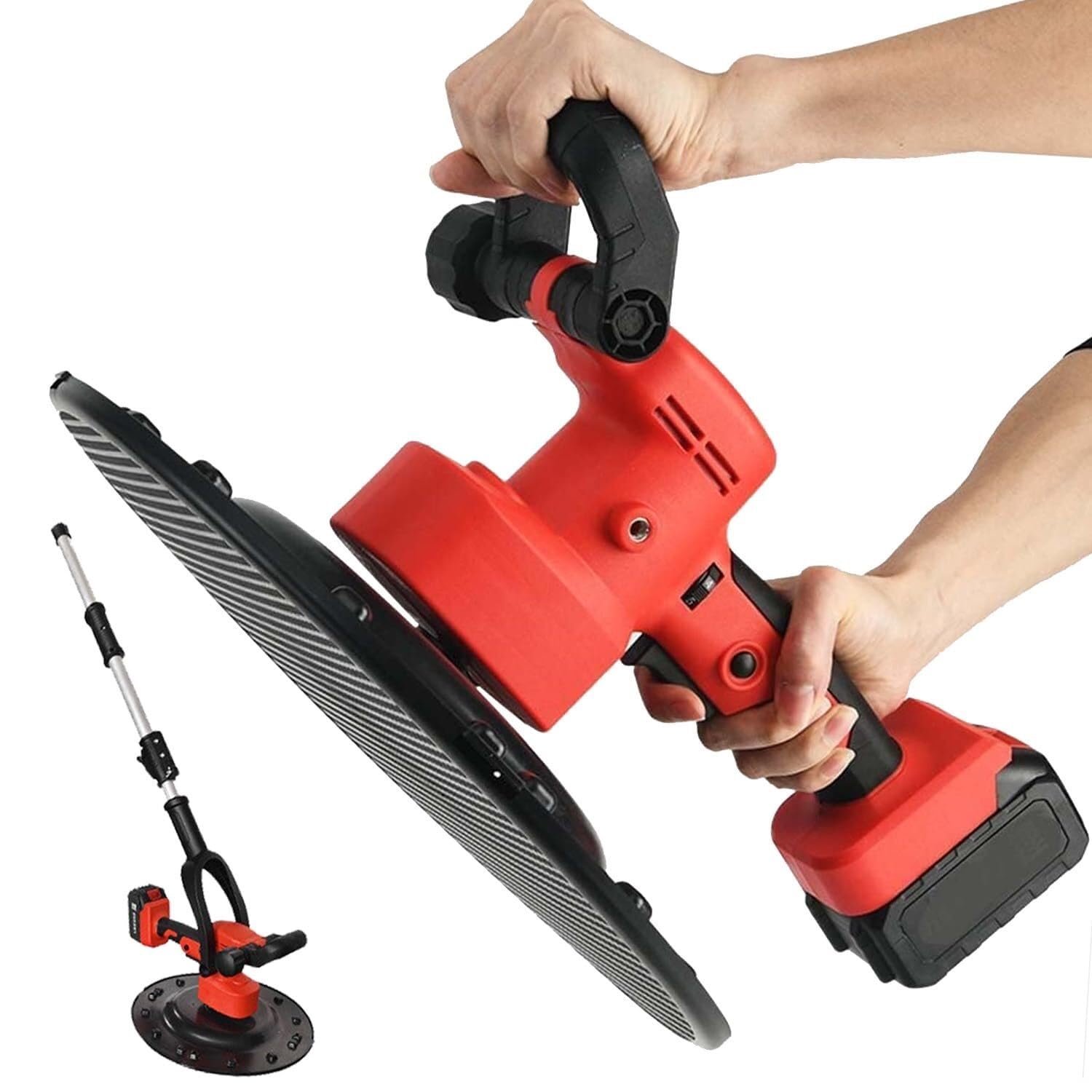 Sdtoop One Color Electric Trowel,Handheld Concrete Cement Mortar Plastering,1680W Cordless Polishing Machine,Speed Adjustable(1Battery)