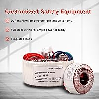 Vista 6 de ATO Transformador toroidal de 120VA para amplificador de audio, monofásico, 110V a 2 * 6V, transformadores toroidales de potencia, para control