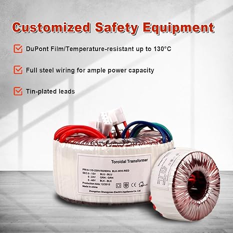 ATO 120VA Toroidal Transformer for Audio Amplifier, Single Phase, 110V to 2 * 6V, Power Toroidal Transformers, for Electrical Control, Medical Equipment