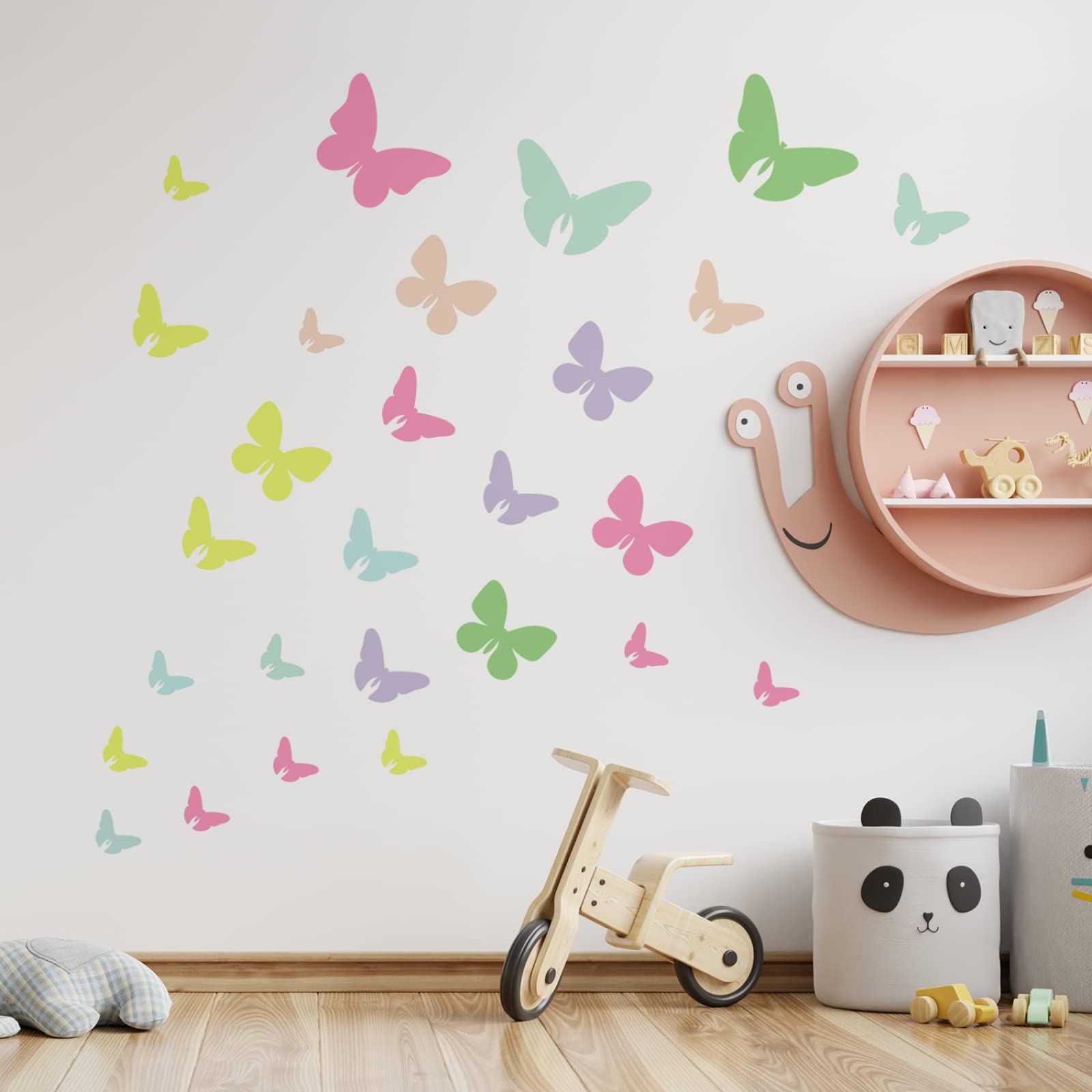 Adesivi Murali Farfalla Viola Verde Adesivi da Parete Stelle Fluorescenti Adesive Soffitto Adesivi Murali Bambini Stelline Luminose per Cameretta Soggiorno Decorazioni 4 Pezzi
