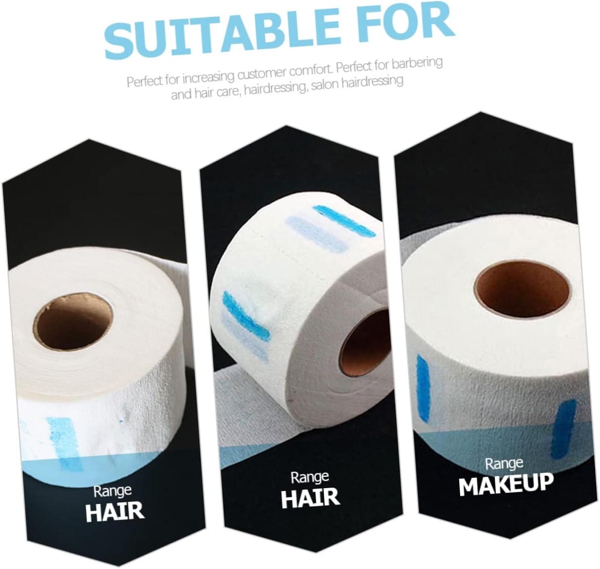 Ipetboom 10rolls Neck Protection Papers Barber Neck Paper Strip Collar for Hair Cutting