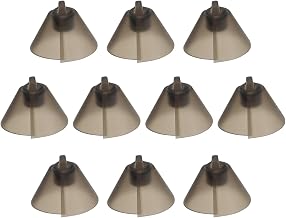 10pcs Hearing Aid Domes Soft Silicone Receiver Tulip Domes Audiphone Ear Tips Replacements Earbud Audiphone Invisible Tip Domes Transparent Black