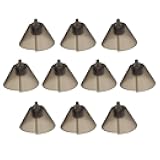 Micro Traders 10pcs Hearing Aid Domes Soft Silicone Receiver Tulip Domes Audiphone Ear Tips Replacements Earbud Audiphone Invisible Tip Domes Transparent Black