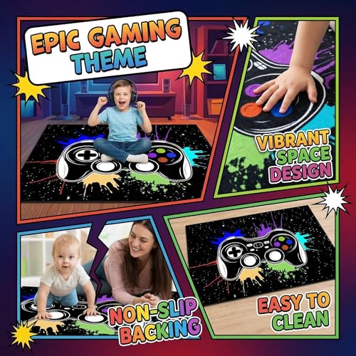 Tapete gamer para habitación de niños 2'x3' miniatura 4