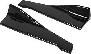 aqxreight - Car Rear Bumper Splitter,2pcs Car Rear Bumper Splitter Lip Universal Winglet Diffuser Glossy Black
