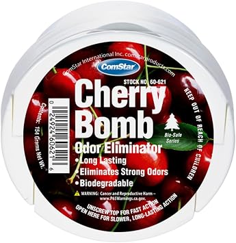 Cherry Bomb, 8 Ounces, Cherry-Scented Gel Cup, Works Fast To Eliminate Unwanted Odors, Great For Commercial, Industrial, Residential, Healthcare Buildings, Made In USA 60-621
