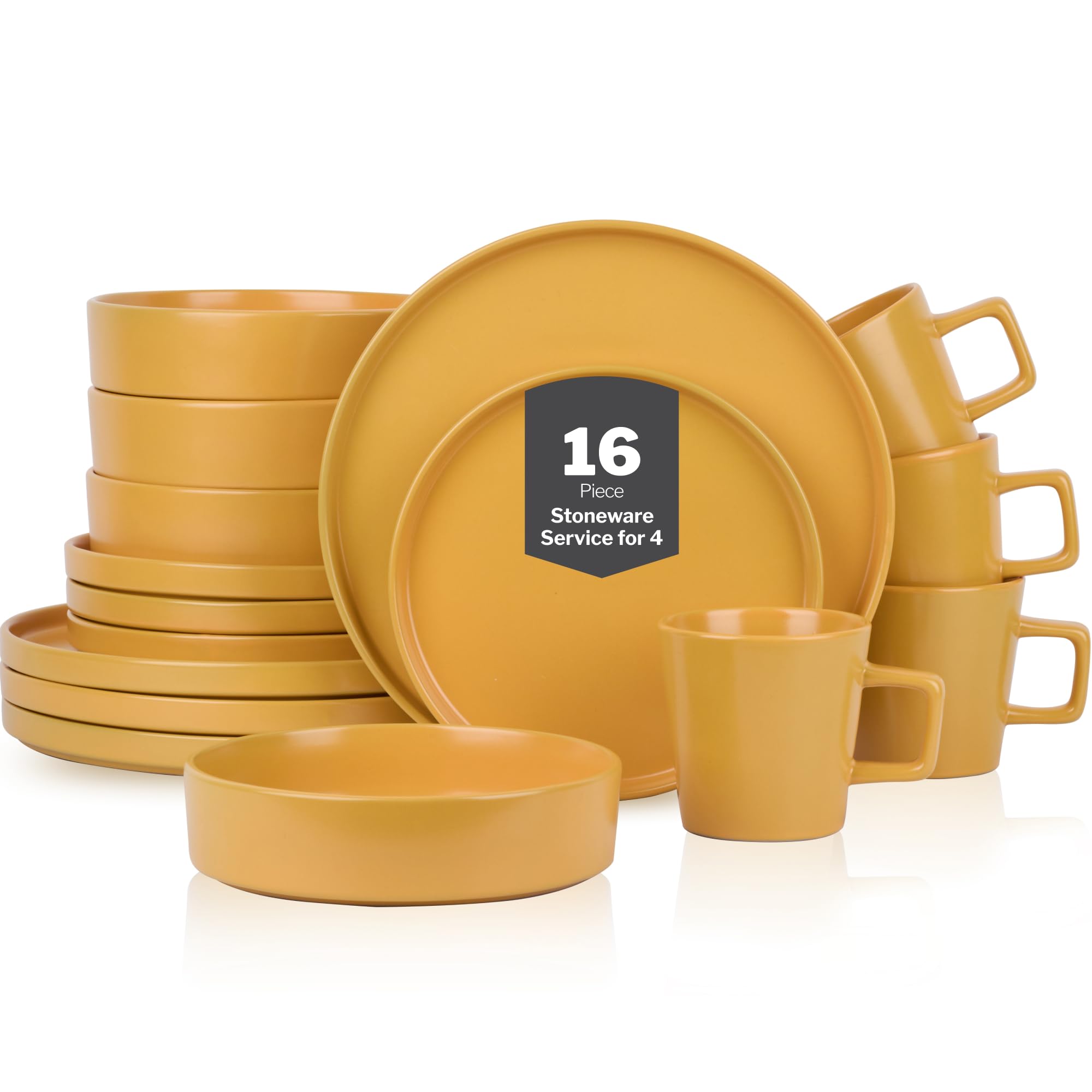 Amazon.com | Stone lain Cleo Stoneware Dinnerware Set, 16-Piece