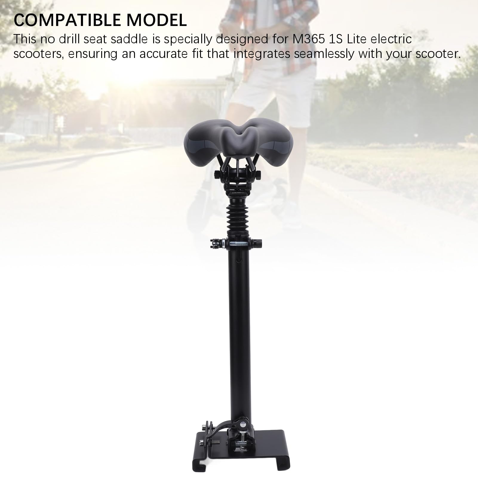 Selle de Siège de Scooter électrique Réglable, Conception Pliable Absorbant Les Chocs pour Scooter M365 en Alliage D'aluminium 1 unité