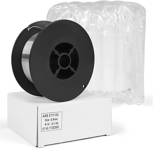 Miniatura 5 de Alambre de soldadura de núcleo de fundente, alambre Mig sin gas, carrete de acero al carbono sin gas, alambre de soldadura Mig (0.030 pulgadas, 1.1