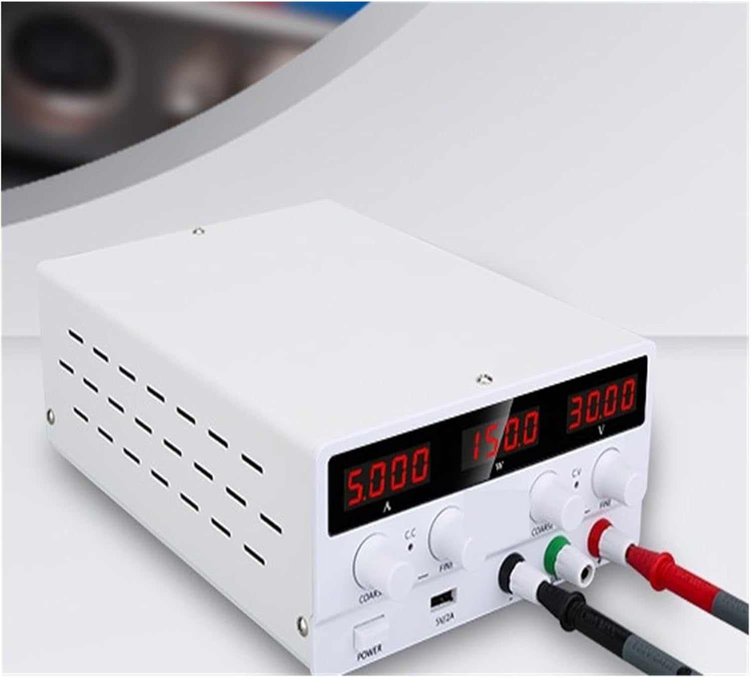 可変電源 デジタル USB 電圧レギュレータ、DC 電源調整可能な 30V 5A 電圧安定器、60V 10A 実験室スイッチングベン