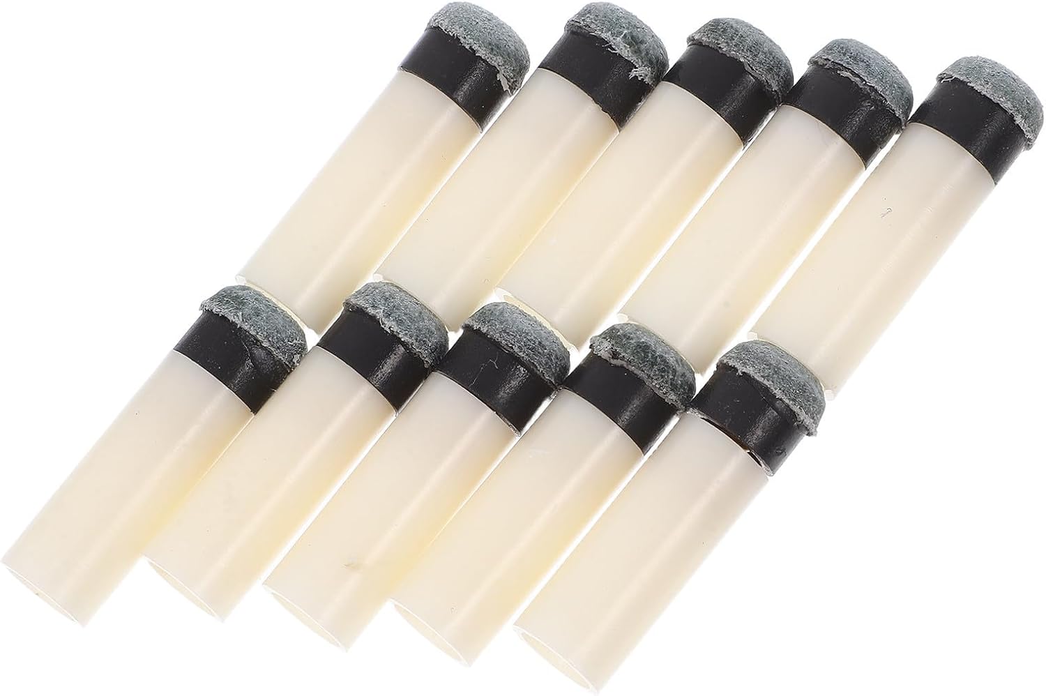 10pcs 10mm Pool Cue Tips Replacement for Pool Table Accessories Screw on Cue Tips with Leather and Plastic Material Easy Installation Versatile Use and Home Use