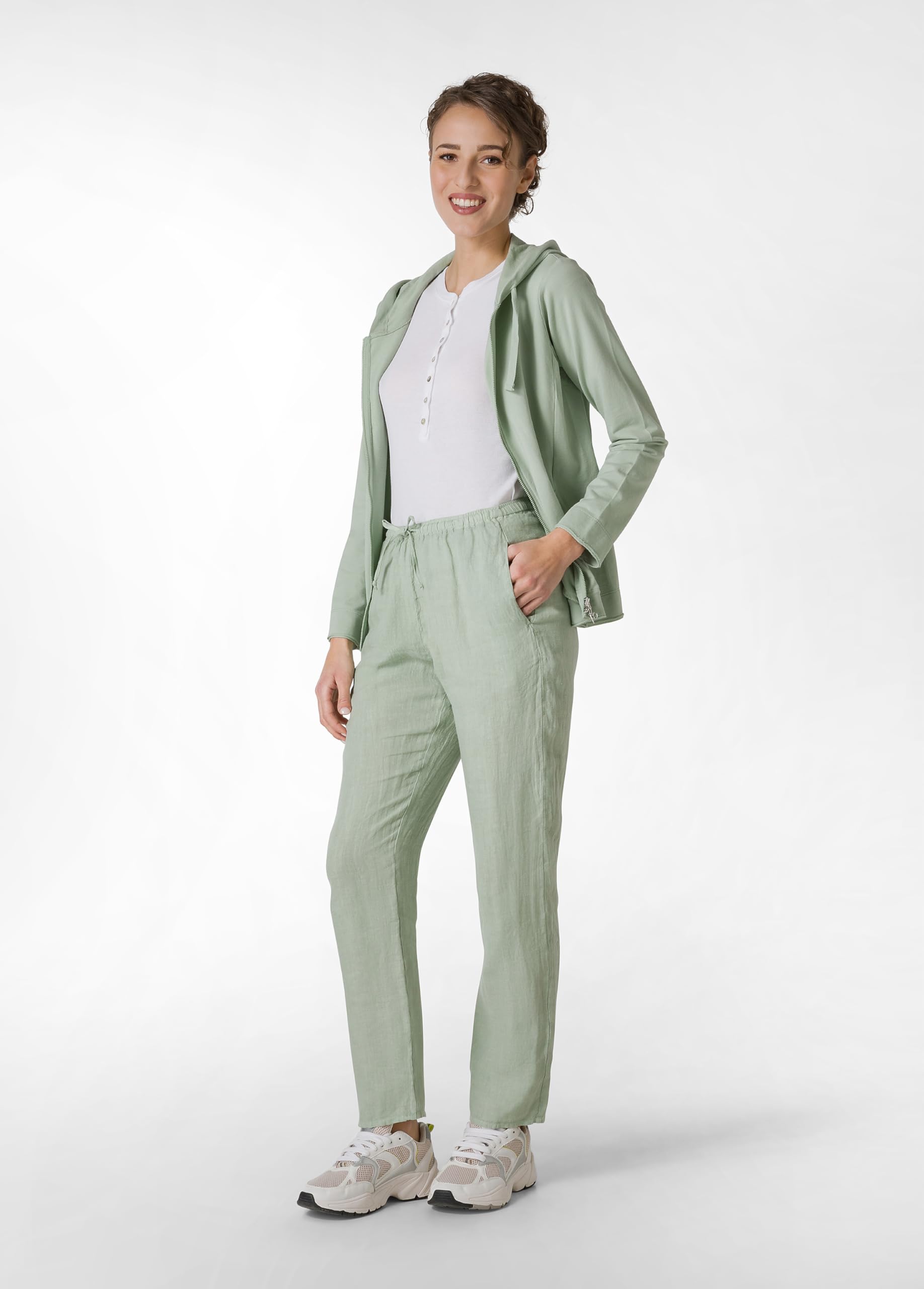 DEHA - Pantalone in Lino, con Coulisse, per Donna