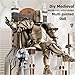 Osmanthus bloom Medieval Action Figures,Knight Armor Action Figure,Multi-Jointed Movable Robot Mannequin T13,Dummy 13 Action Figure(Assembly Required) (D-Cyan)