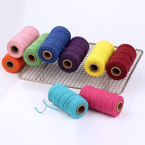 Miniatura 4 de FLIPPED (109 yardas1.5 mm35 colores opcionales) 109 cuerdas de macramé para manualidades, cuerda de algodón para macramé, cuerda de panadero, cuerda