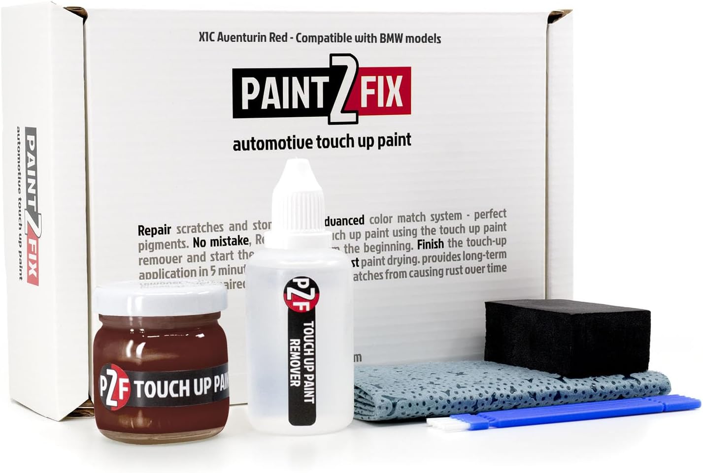 X1C Aventurin Red (Aventurinrot II) Touch Up Paint Kit for BMW - 1.35 fl oz (40ml)