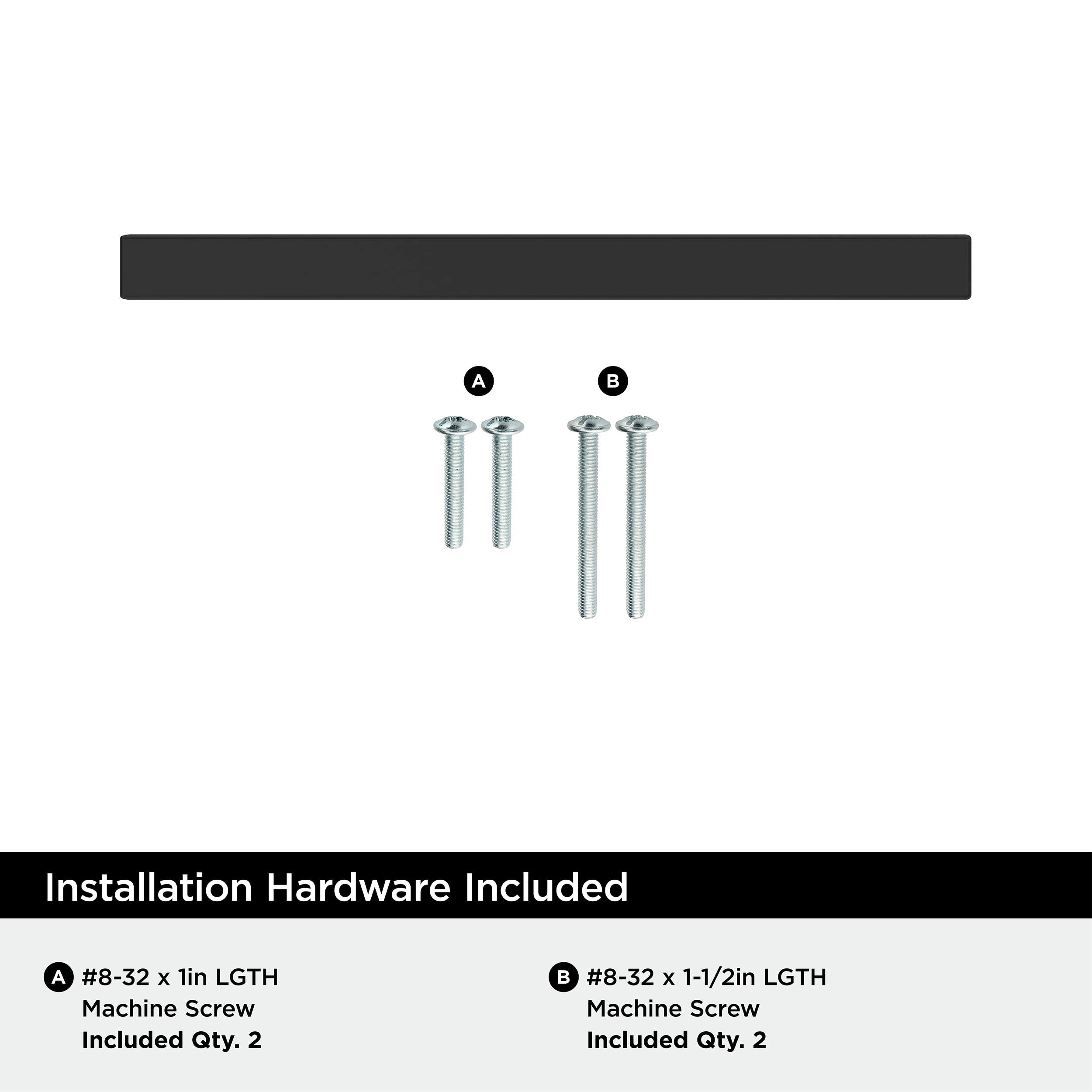 Amerock BP37171MB Everyday Modern Cabinet Pull, 3-3/4 in (96 mm) Center-to-Center, Matte Black - Image 3