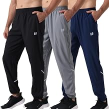 Pack of 3 men's jogging bottoms, sports trousers with pockets, men's running trousers, men's sweatpants, fitness, training trousers