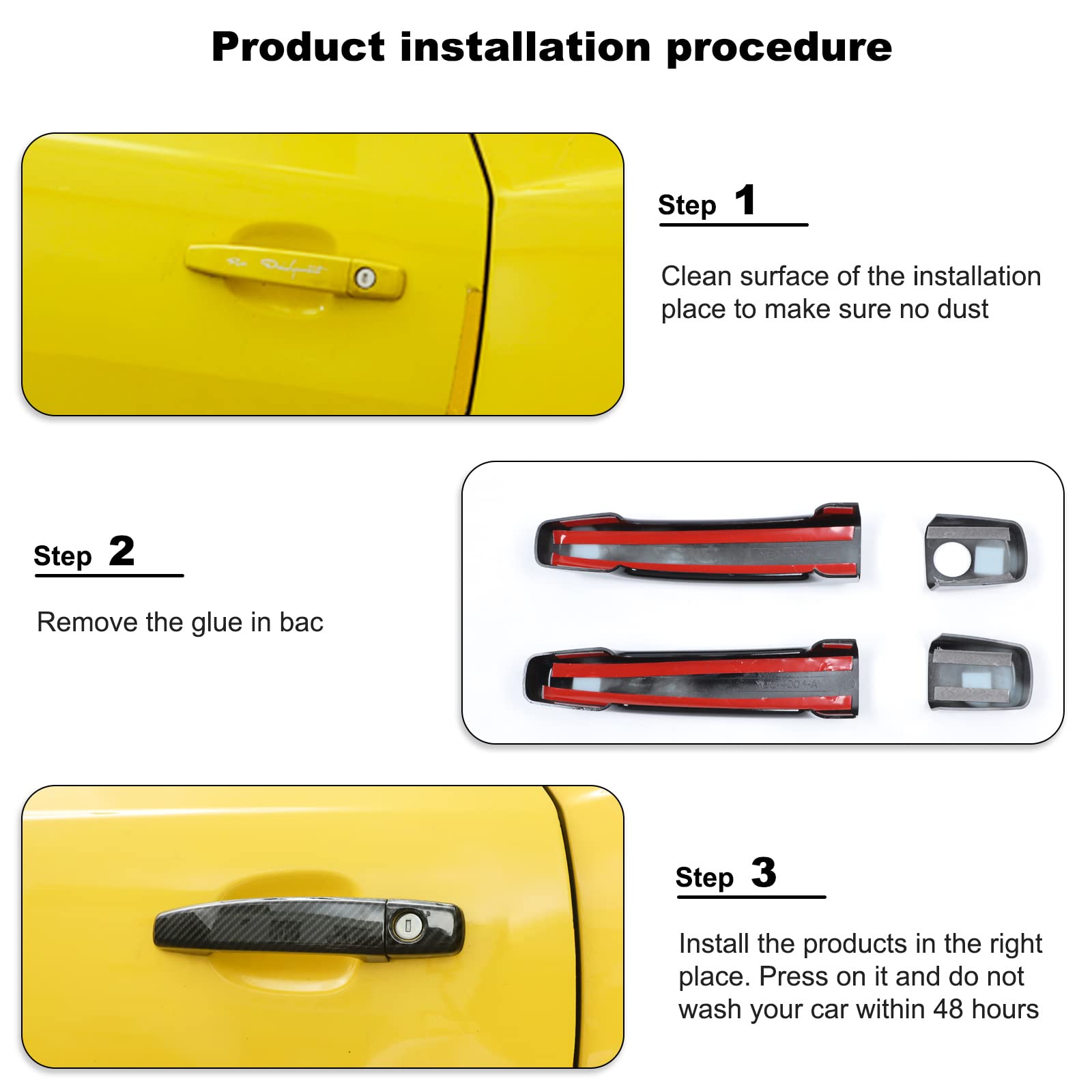 Kohlefaser-Rahmenabdeckung Für Chevrolet Camaro 2010-2015 - Türgriff Zierleiste